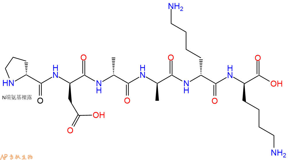 专肽生物产品H2N-DPro-DAsp-DAla-DAla-DLys-DLys-COOH