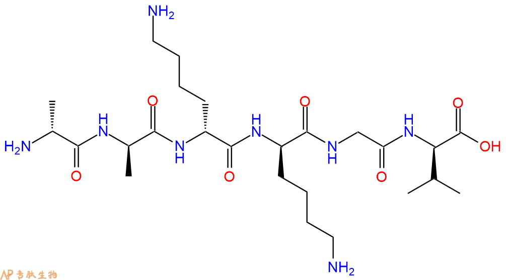 专肽生物产品H2N-DAla-DAla-DLys-DLys-Gly-DVal-COOH