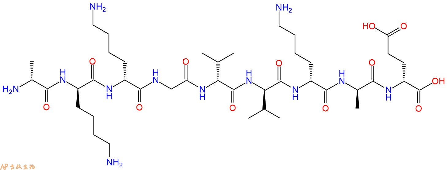 专肽生物产品H2N-DAla-DLys-DLys-Gly-DVal-DVal-DLys-DAla-DGlu-CO