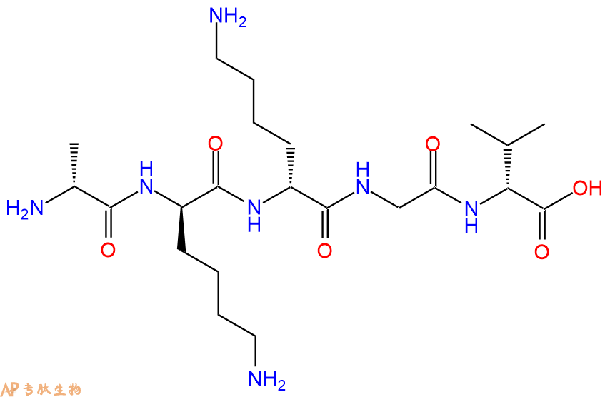 专肽生物产品H2N-DAla-DLys-DLys-Gly-DVal-COOH