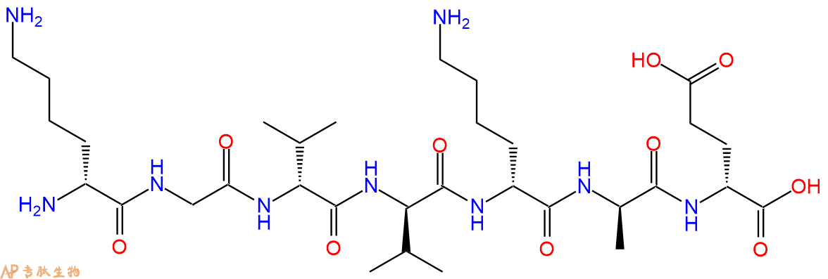 专肽生物产品H2N-DLys-Gly-DVal-DVal-DLys-DAla-DGlu-COOH