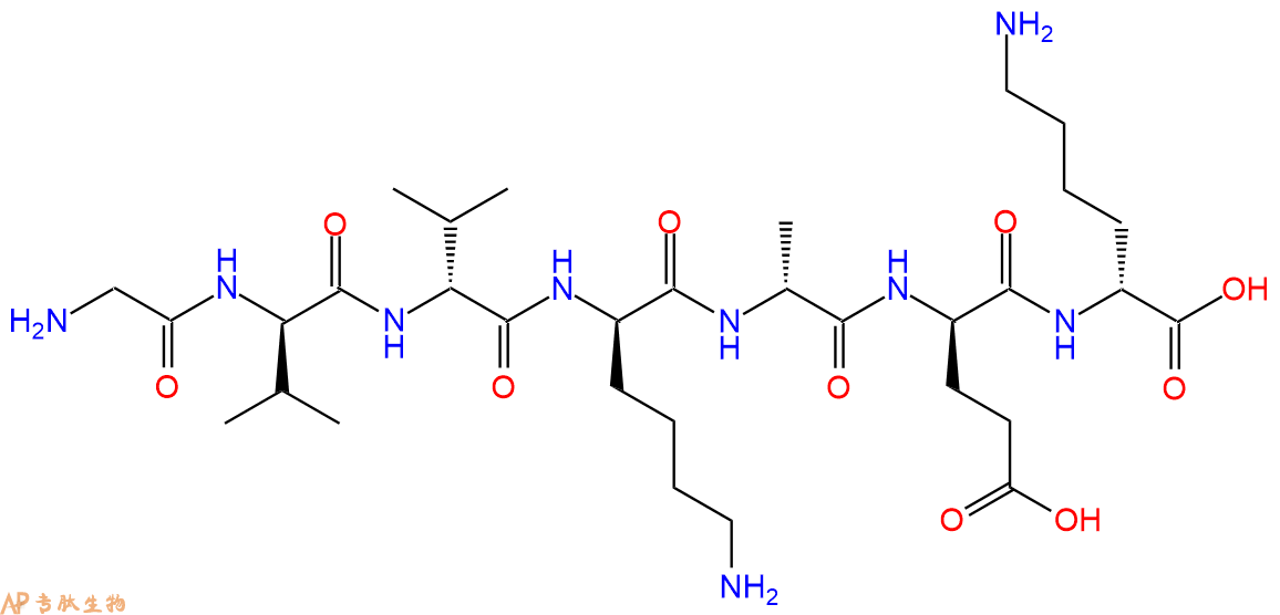 专肽生物产品H2N-Gly-DVal-DVal-DLys-DAla-DGlu-DLys-COOH