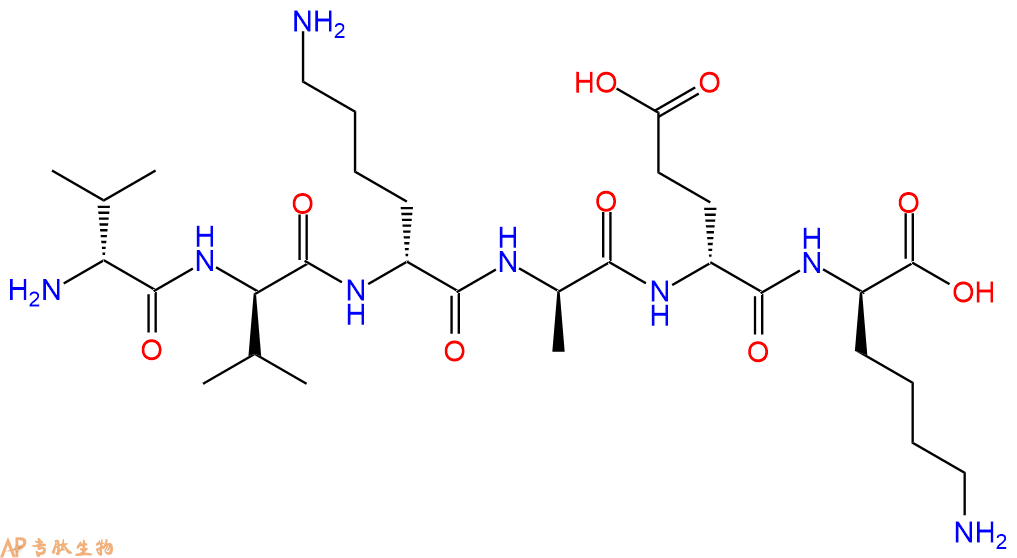 专肽生物产品H2N-DVal-DVal-DLys-DAla-DGlu-DLys-COOH