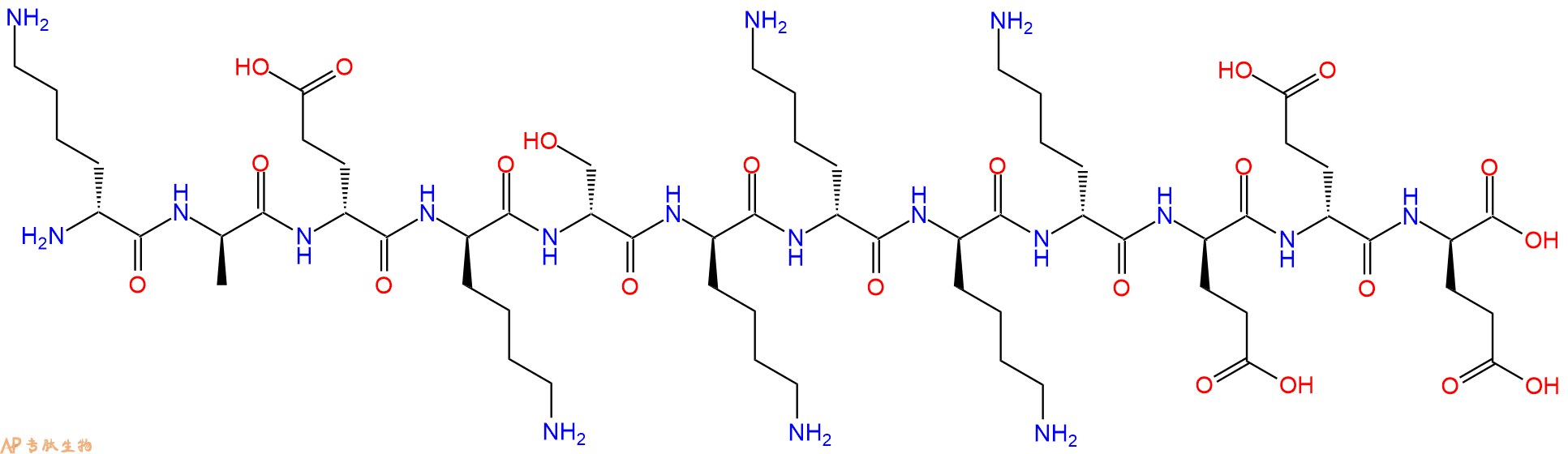 专肽生物产品H2N-DLys-DAla-DGlu-DLys-DSer-DLys-DLys-DLys-DLys-D