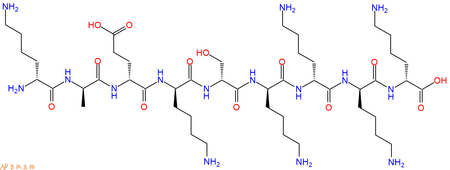 专肽生物产品H2N-DLys-DAla-DGlu-DLys-DSer-DLys-DLys-DLys-DLys-C