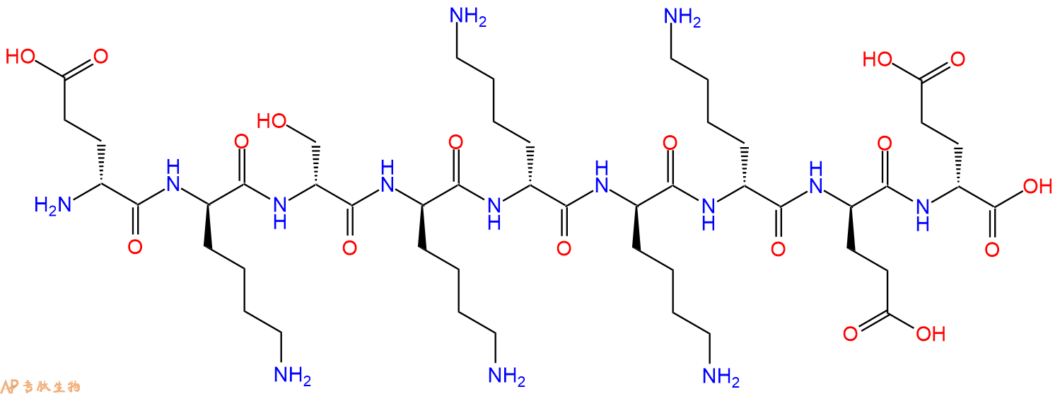 专肽生物产品H2N-DGlu-DLys-DSer-DLys-DLys-DLys-DLys-DGlu-DGlu-C