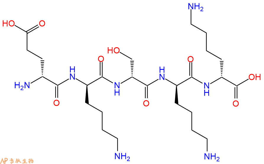 专肽生物产品H2N-DGlu-DLys-DSer-DLys-DLys-COOH