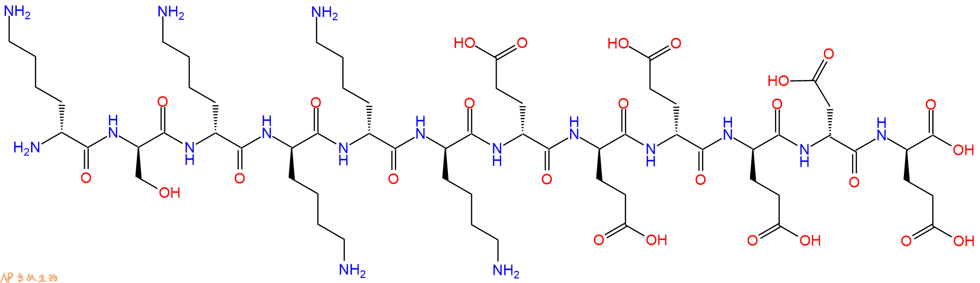 专肽生物产品H2N-DLys-DSer-DLys-DLys-DLys-DLys-DGlu-DGlu-DGlu-D