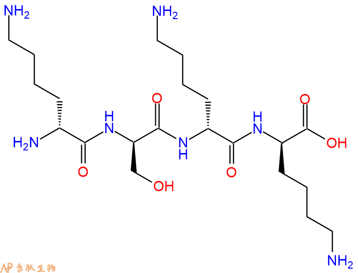 专肽生物产品H2N-DLys-DSer-DLys-DLys-COOH