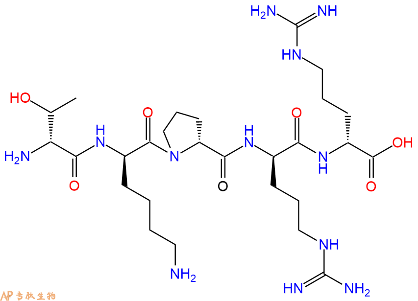 专肽生物产品H2N-DThr-DLys-DPro-DArg-DArg-COOH