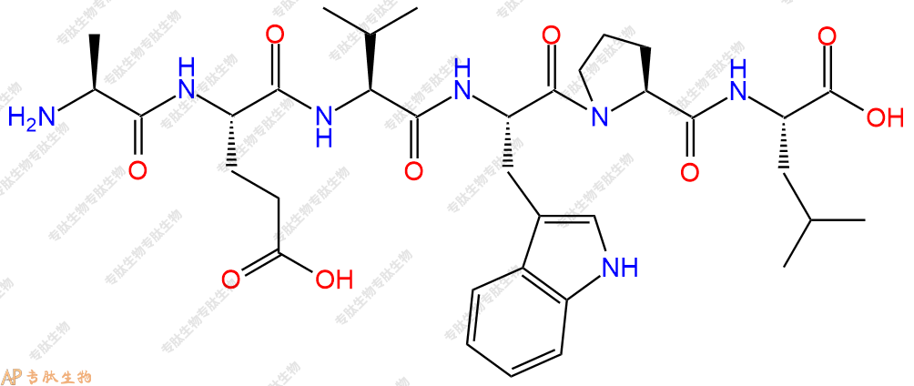 专肽生物产品H2N-Ala-Glu-Val-Trp-Pro-Leu-COOH