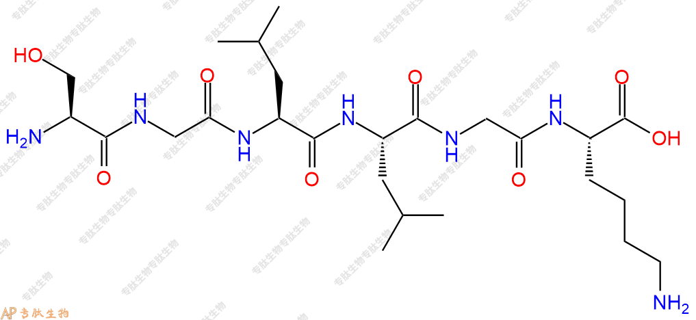 专肽生物产品H2N-Ser-Gly-Leu-Leu-Gly-Lys-COOH