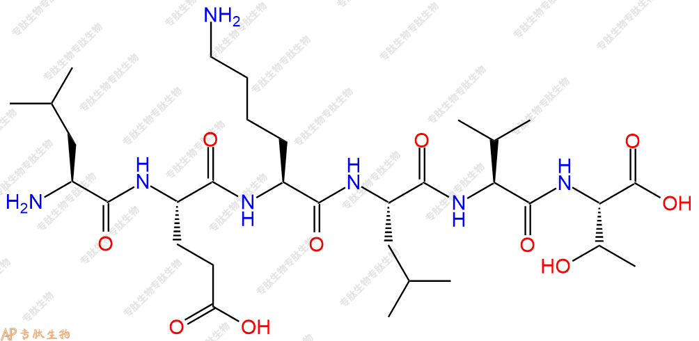 专肽生物产品H2N-Leu-Glu-Lys-Leu-Val-Thr-COOH
