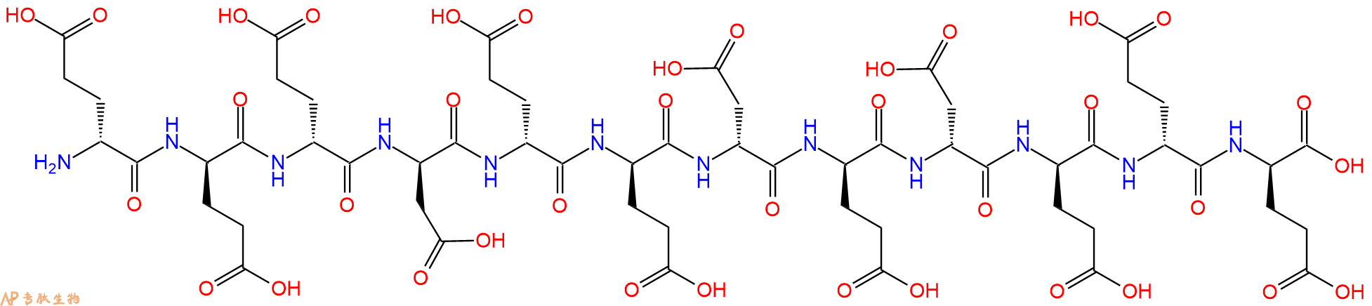 专肽生物产品H2N-DGlu-DGlu-DGlu-DAsp-DGlu-DGlu-DAsp-DGlu-DAsp-D