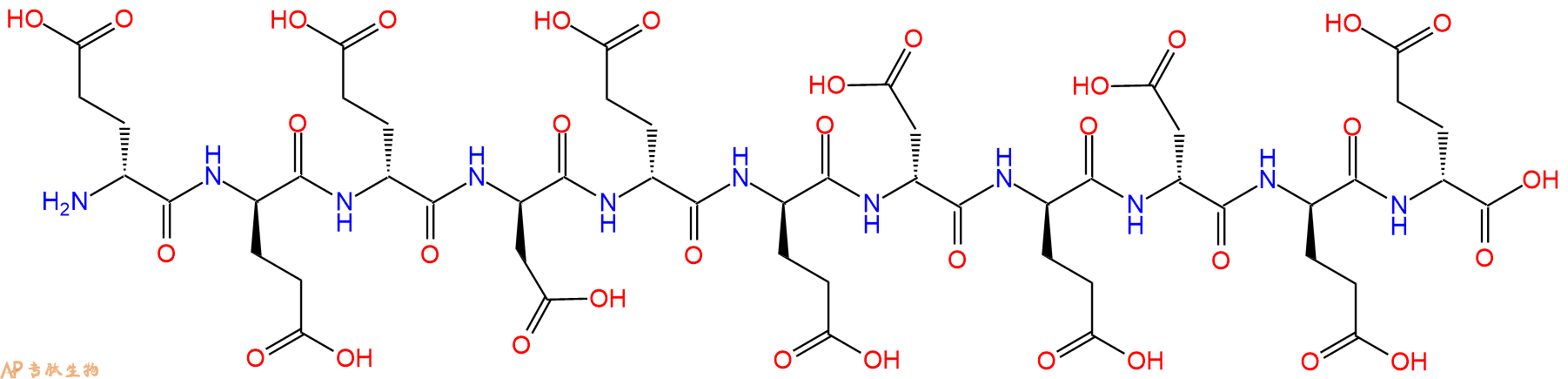 专肽生物产品H2N-DGlu-DGlu-DGlu-DAsp-DGlu-DGlu-DAsp-DGlu-DAsp-D