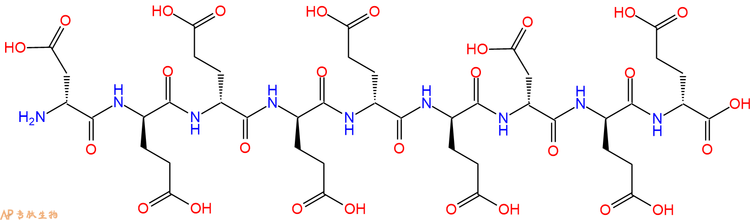 专肽生物产品H2N-DAsp-DGlu-DGlu-DGlu-DGlu-DGlu-DAsp-DGlu-DGlu-C