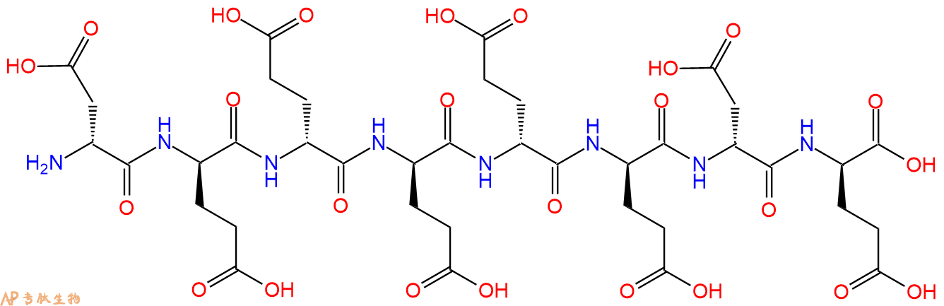 专肽生物产品H2N-DAsp-DGlu-DGlu-DGlu-DGlu-DGlu-DAsp-DGlu-COOH