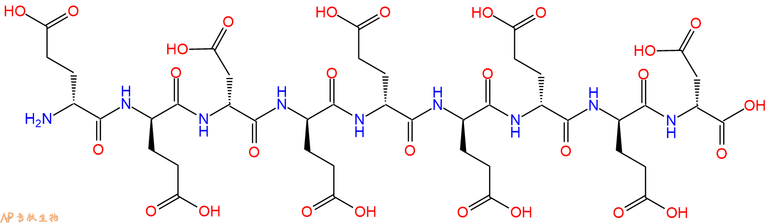 专肽生物产品H2N-DGlu-DGlu-DAsp-DGlu-DGlu-DGlu-DGlu-DGlu-DAsp-C
