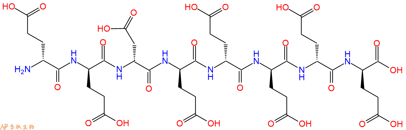 专肽生物产品H2N-DGlu-DGlu-DAsp-DGlu-DGlu-DGlu-DGlu-DGlu-COOH