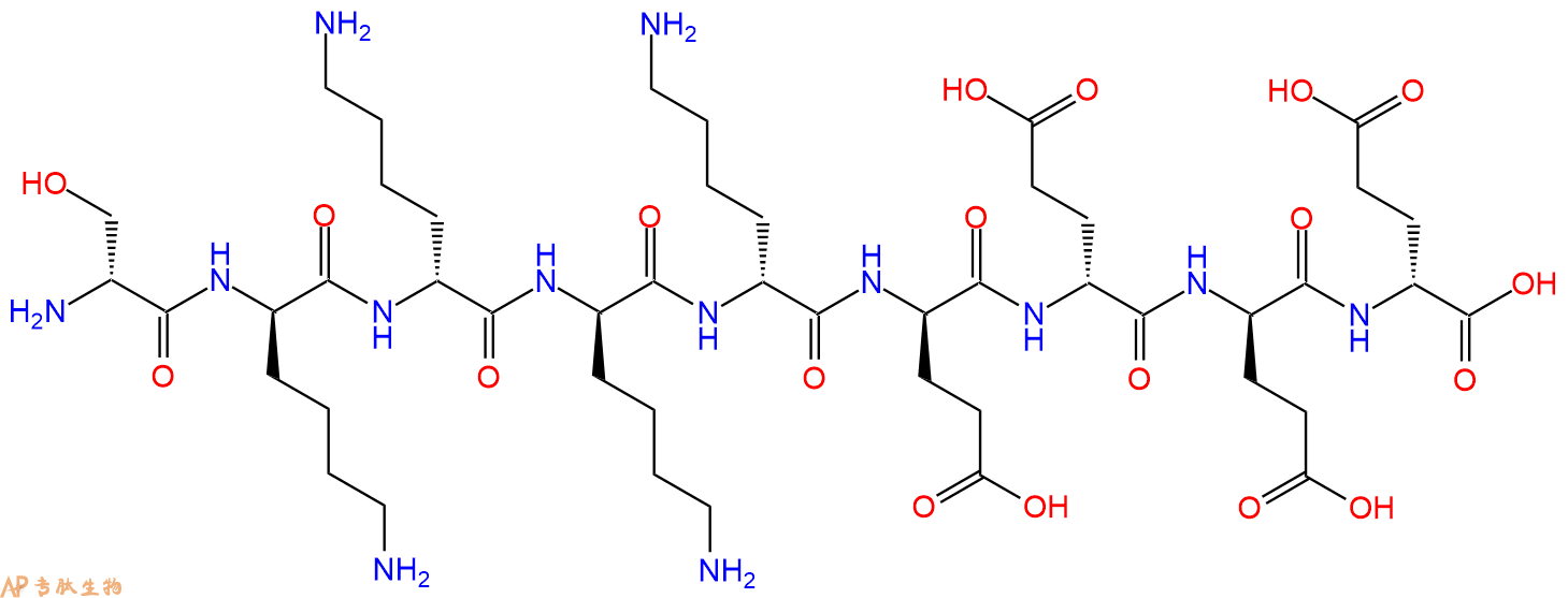 专肽生物产品H2N-DSer-DLys-DLys-DLys-DLys-DGlu-DGlu-DGlu-DGlu-C