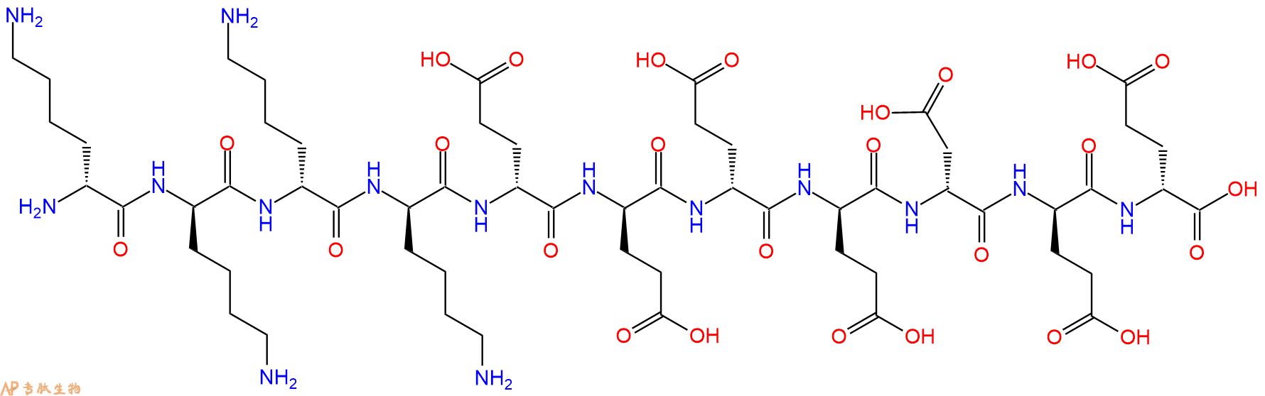 专肽生物产品H2N-DLys-DLys-DLys-DLys-DGlu-DGlu-DGlu-DGlu-DAsp-D