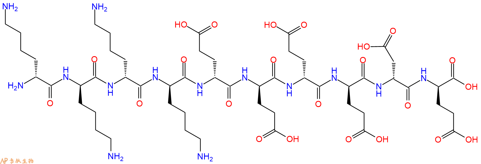 专肽生物产品H2N-DLys-DLys-DLys-DLys-DGlu-DGlu-DGlu-DGlu-DAsp-D