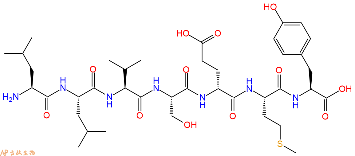 专肽生物产品H2N-Leu-Leu-Val-Ser-DGlu-Met-Tyr-COOH