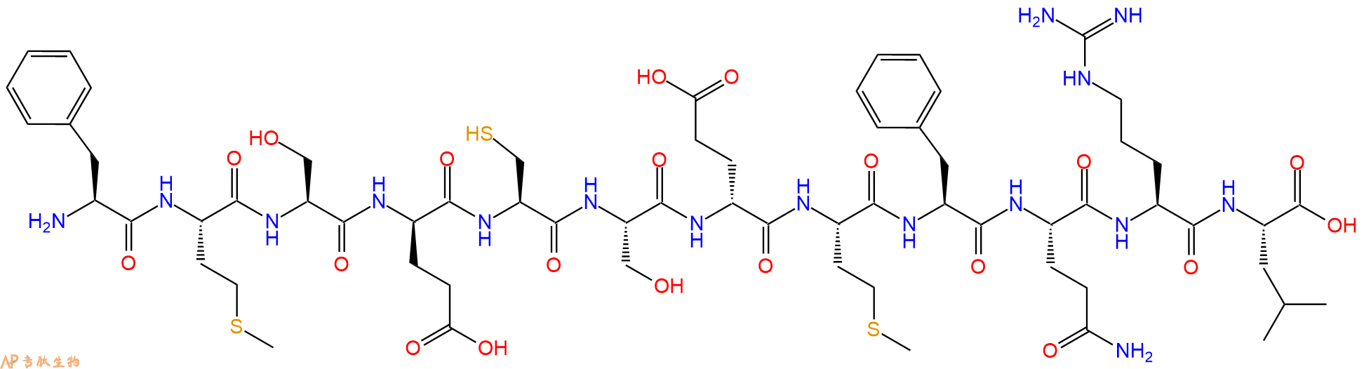 专肽生物产品H2N-Phe-Met-Ser-DGlu-Cys-Ser-DGlu-Met-Phe-Gln-Arg-