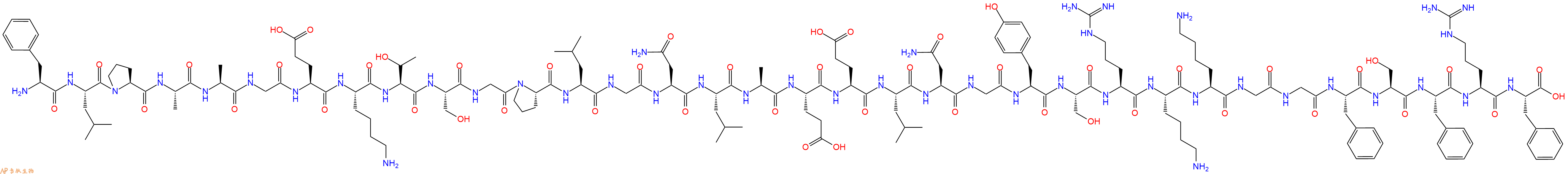 专肽生物产品H2N-Phe-Leu-Pro-Ala-Ala-Gly-Glu-Lys-Thr-Ser-Gly-Pr