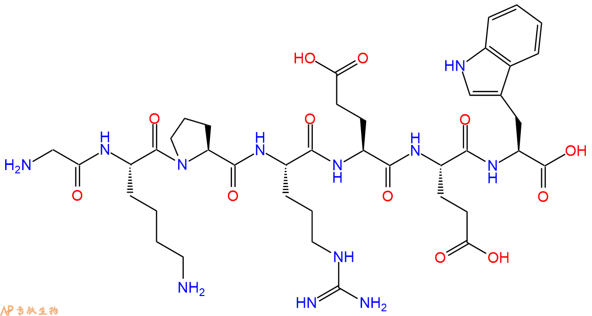 专肽生物产品H2N-Gly-Lys-Pro-Arg-Glu-Glu-Trp-COOH