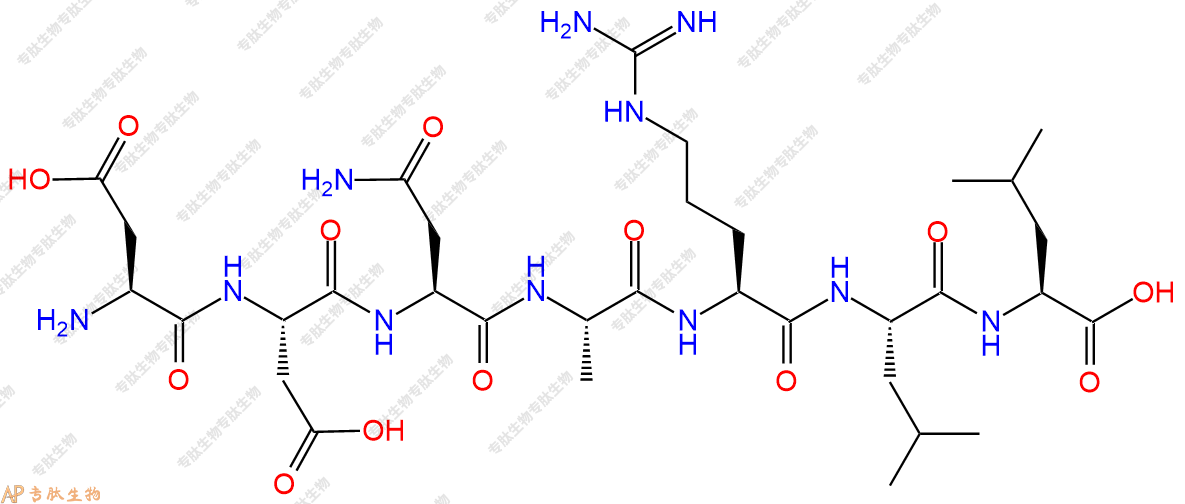 专肽生物产品H2N-Asp-Asp-Asn-Ala-Arg-Leu-Leu-COOH