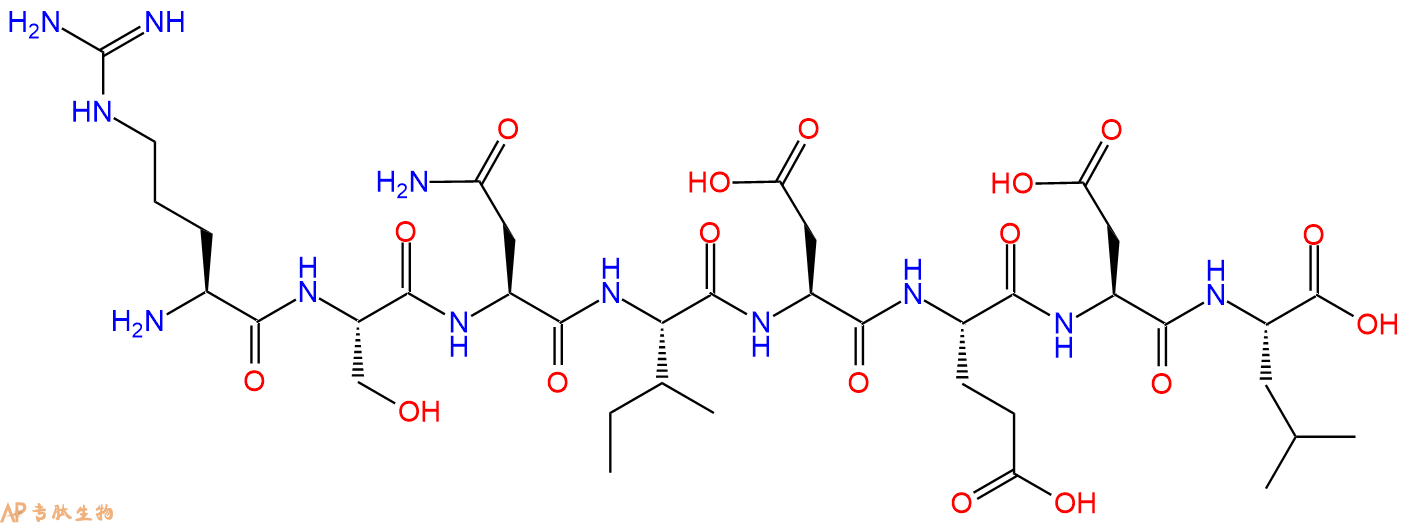 专肽生物产品H2N-Arg-Ser-Asn-Ile-Asp-Glu-Asp-Leu-COOH