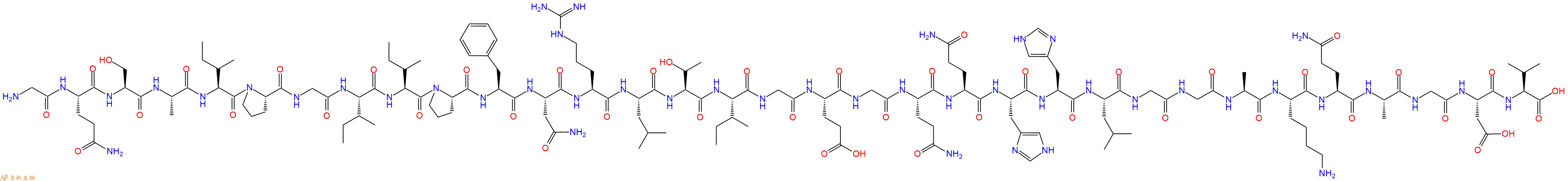 专肽生物产品H2N-Gly-Gln-Ser-Ala-Ile-Pro-Gly-Ile-Ile-Pro-Phe-As
