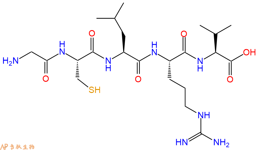 专肽生物产品H2N-Gly-Cys-Leu-Arg-Val-COOH