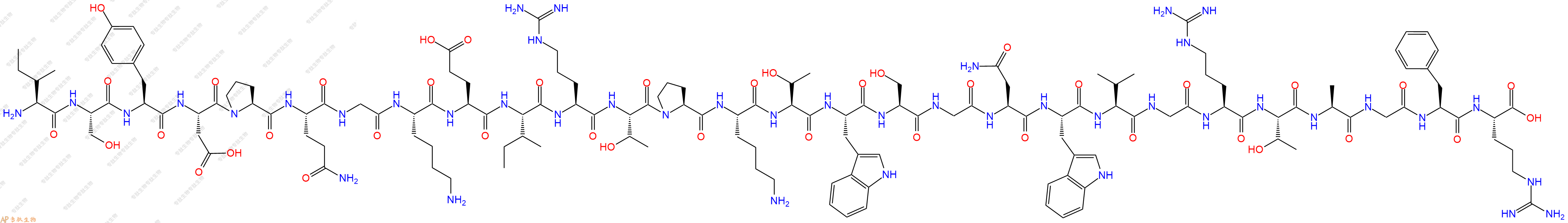 专肽生物产品H2N-Ile-Ser-Tyr-Asp-Pro-Gln-Gly-Lys-Glu-Ile-Arg-Th