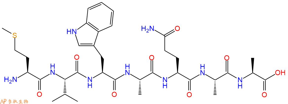 专肽生物产品H2N-Met-Val-Trp-Ala-Gln-Ala-Ala-COOH