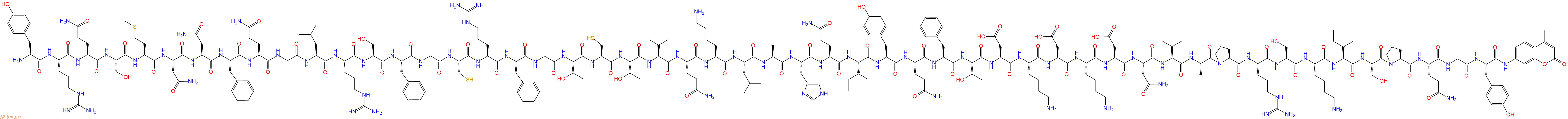 专肽生物产品H2N-Tyr-Arg-Gln-Ser-Met-Asn-Asn-Phe-Gln-Gly-Leu-Ar
