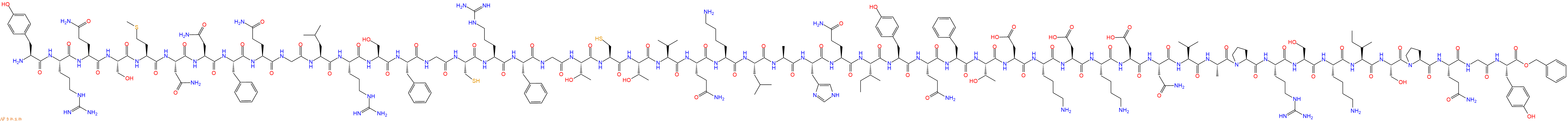 专肽生物产品H2N-Tyr-Arg-Gln-Ser-Met-Asn-Asn-Phe-Gln-Gly-Leu-Ar