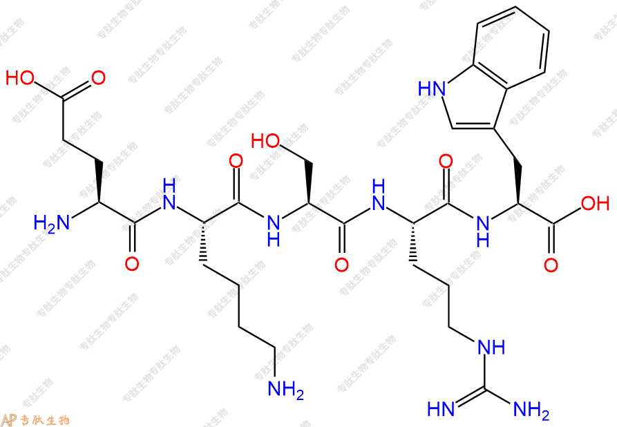 专肽生物产品H2N-Glu-Lys-Ser-Arg-Trp-COOH