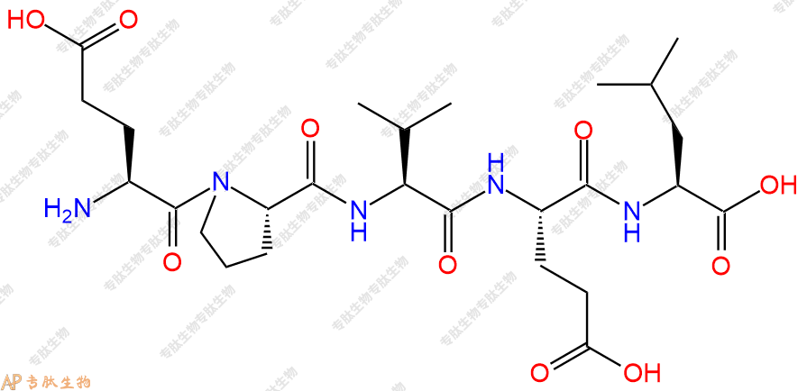 专肽生物产品H2N-Glu-Pro-Val-Glu-Leu-COOH