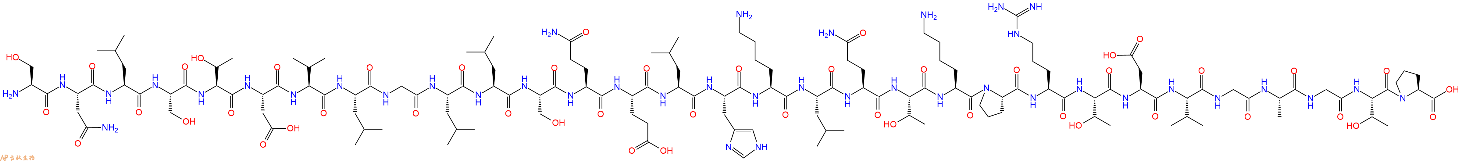 专肽生物产品H2N-Ser-Asn-Leu-Ser-Thr-Asp-Val-Leu-Gly-Leu-Leu-Se