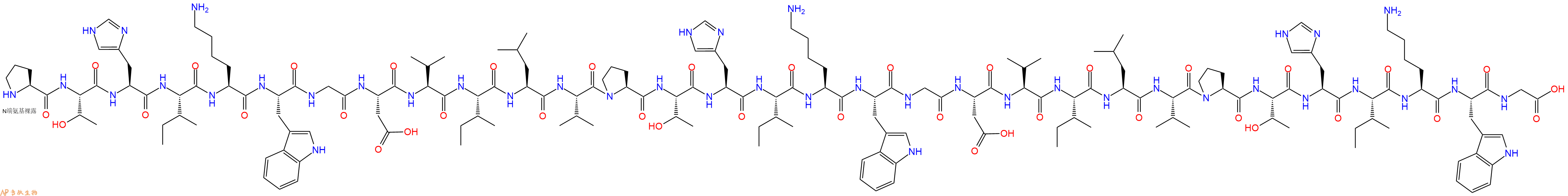 专肽生物产品H2N-Pro-Thr-His-Ile-Lys-Trp-Gly-Asp-Val-Ile-Leu-Va