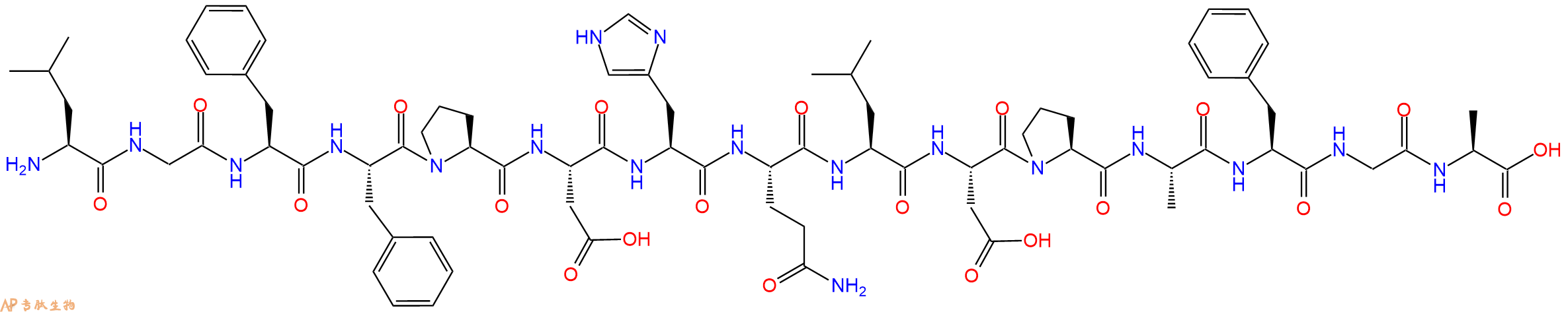 专肽生物产品H2N-Leu-Gly-Phe-Phe-Pro-Asp-His-Gln-Leu-Asp-Pro-Al