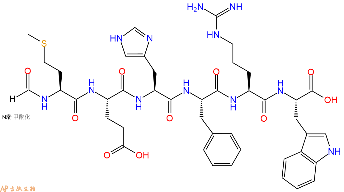 专肽生物产品For-Met-Glu-His-Phe-Arg-Trp-COOH