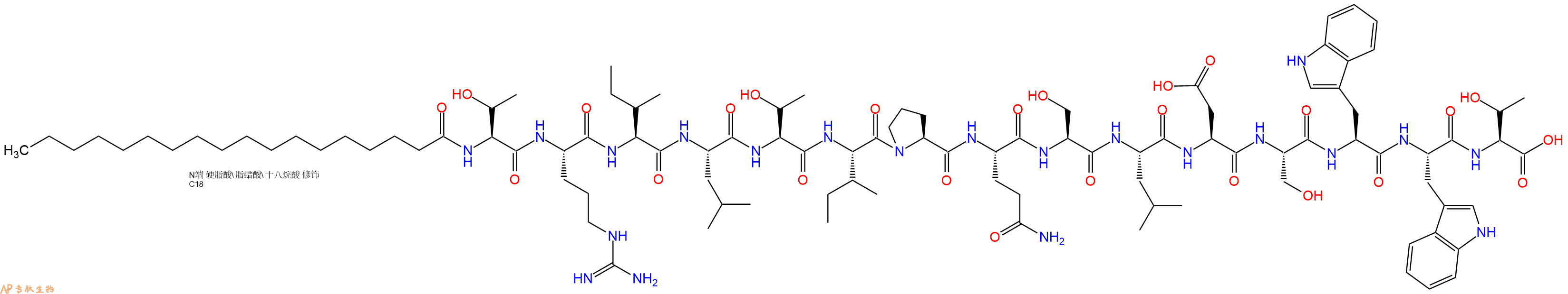 专肽生物产品Stearicacid-Thr-Arg-Ile-Leu-Thr-Ile-Pro-Gln-Ser-Le