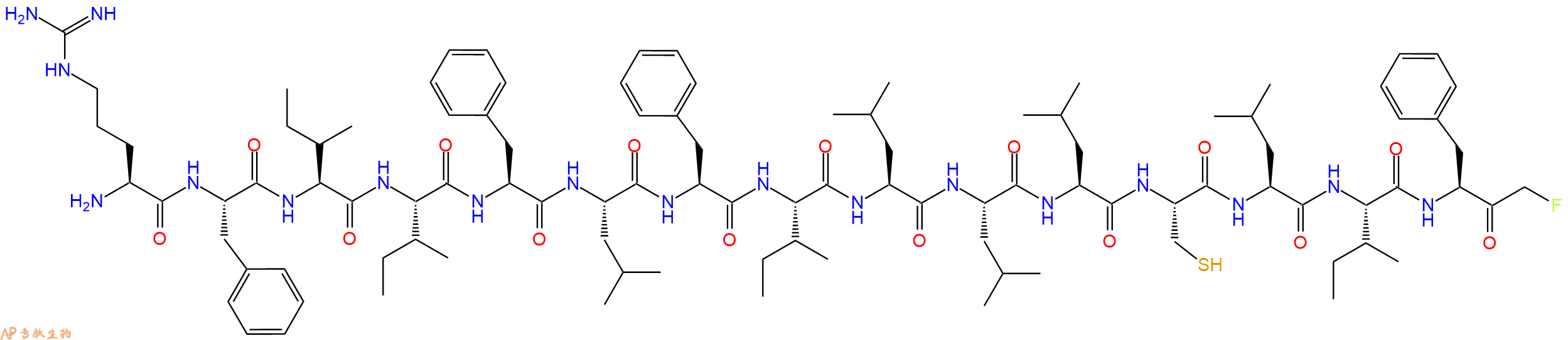 专肽生物产品H2N-Arg-Phe-Ile-Ile-Phe-Leu-Phe-Ile-Leu-Leu-Leu-Cy