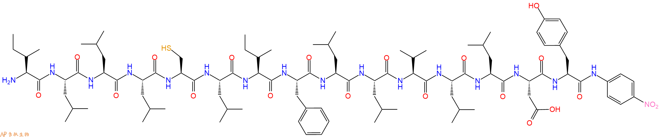 专肽生物产品H2N-Ile-Leu-Leu-Leu-Cys-Leu-Ile-Phe-Leu-Leu-Val-Le