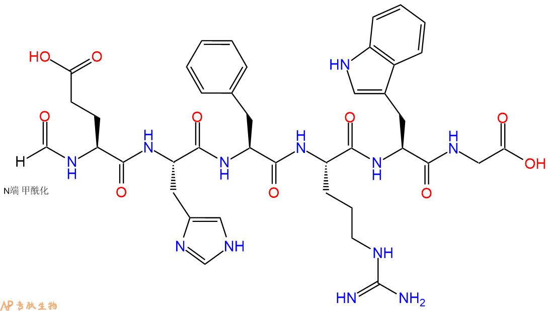 专肽生物产品For-Glu-His-Phe-Arg-Trp-Gly-COOH
