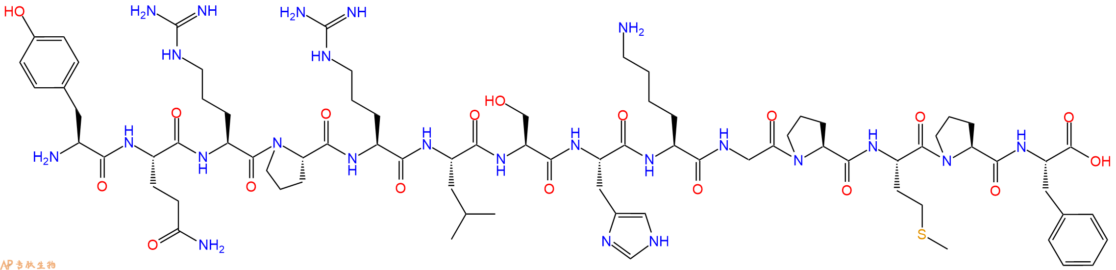 专肽生物产品[Tyr0]-Apelin-13 (human, bovine, mouse, rat)1815617-96-9