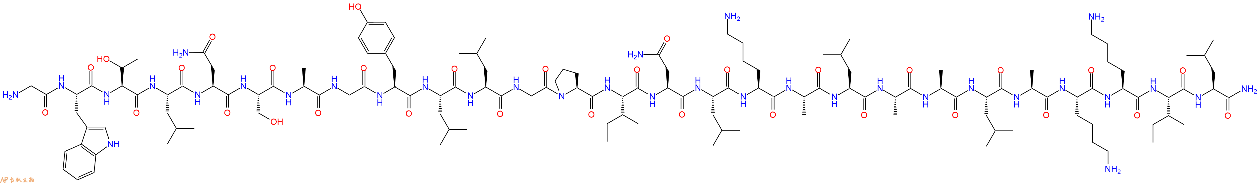 专肽生物产品H2N-Gly-Trp-Thr-Leu-Asn-Ser-Ala-Gly-Tyr-Leu-Leu-Gl177352-81-7